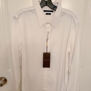 NWT! Gucci Mens white dress shirt
